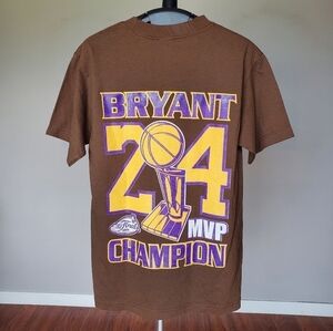 NWOT Kobe Bryant MVP Tee Shirt #24 Lakers Basketball 2009 MVP Champion Brown